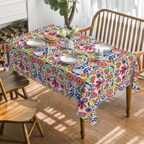 Mexico Dia De Muertos Tablecloth Fiesta Party Decor Mexican Day of The Dead Table Cloth Dining Table Decor Halloween Decorations 90x140cm black