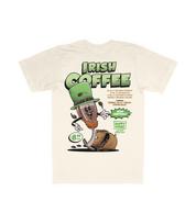 IRISH COFFEE T-Shirt and kids tshirt – Fun Graphic Tee for Cocktail Lovers – 100% Organic Cotton – Gift for Bartenders, Drink Enthusiasts & Party Fans L white