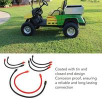 7 Pcs Golf Cart Battery Cable Pure Copper 4AWG Battery Wiring Kit Replacement for E‑Z‑GO TXT 36V 48V 1994 and Up black