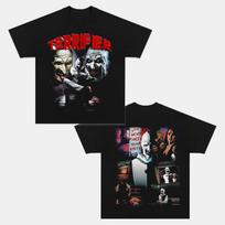 Terrifier Art the Clown Vintage Horror Movie Graphic T-Shirt Men Women Casual Cotton Streetwear M gray