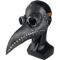 Maro daktaro kaukė PU oda Ilgas snapas Paukščio snapas Steampunk Helovino Cosplay vakarėlio rekvizitai Kostiumas gray