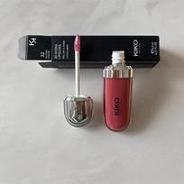 Italian Kiko 3D Mirror Lip Glaze Waterproof Long-lasting, smudge-free soft bean paste 1 pcs 12 32 black