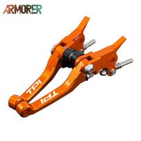Dirt Bike Pit bike Pivot Handle Lever Brake Clutch Levers Motorcycle Accessories For KTM 250 300 EXC TPI XC TPI XCW XC-W NO LOGO Silver gray