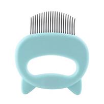 Pet Comb Float Hair Remover Cute Kitten Ear Handle Dog Massage Comb Loose Hairs Grooming Tools Cat Supplies 2.5 Cm Elastic Brush rožinė