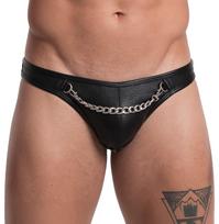 Svenjoyment Stylish Imitation Leather Thong 2111810 Black M
