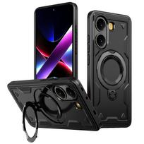 Poco X7 Pro 5G Phone Case,Built-in Ring Kickstand+Compatible With magsafe Shockproof Case For Xiaomi Poco X7 Cover Pc + tpu&Poco x7 pro rožinio aukso spalvos
