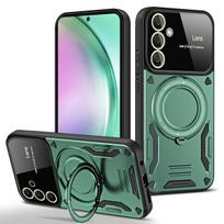 Samsung Galaxy A55 5G Case Smūgiams atsparus Armor Ring Magnetiniai telefono dėklai, skirti Galaxy A55 A 55 Magsafe belaidžio įkrovimo dangtelis Samsung A55 5G juoda