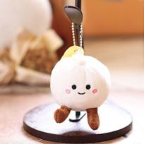 1Pcs Little Bun Keychain Doll Plush Toy Mini Couple Backpack Pendant Doll Decoration Girl'S Gift Diy Accessories balta
