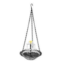 Solar Bird Bath Fountain Fountain Hanging 3-Tier Cascading Bird Bath Solar Powered Outdoor Hummingbird A