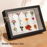 Range Deep Box Flower Shadow Specimen Photo Display Picture Memory Case Frame Box Display Box white-7 inches