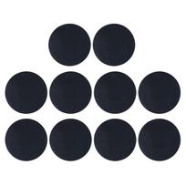 10PACK Food Pad PTFE Surface Fryer Pan Liner Round Black Baking Mat Easy Clean Non Stick Cooking Pad BBQ Grill juoda