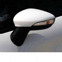 White Auto Side mirror covers for Ford Fiesta VI MK6 CB1 CCN 2009 2017 Wing caps replace Hatchback Sedan Van left Right side RH white