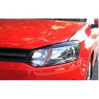 Automobilių priekiniai žibintai akių vokai antakių ABS apdailos lipdukų dangtelis Volkswagen VW Polo MK5 2011-2017 Priedai Automobilis balta
