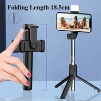 „Selfie Stick“ belaidis „Bluetooth“ suderinamas sulankstomas mini trikojis telefonui su „Fil Light Shutter“ nuotolinio valdymo pulteliu, skirtas „Ios Android“ balta