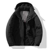 Vyriška šilta parka rudeniui žiemai, spalvų blokų, grafeno šildoma, skirta lauko nuotykiams, alpinizmui, su gobtuvu 4XL šviesiai žalios spalvos