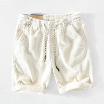 Men's Vintage Corduroy Work Shorts Youth Casual Five-Piece Pants XS žalia