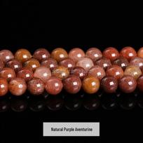 Jinde Juvelyriniai dirbiniai Natūralūs raudoni aventurino apvalūs karoliukai rankų darbo „pasidaryk pats“ apyrankėms ir aksesuarams. 6mm/Approx. 60 beads brown