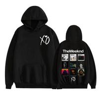 Reperio The Weeknd albumo viršelio grafiniai megztiniai vyrams moterims drabužiai vintažiniai aukštosios gatvės gobtuvai per didelis džemperis viršutiniai drabužiai L yellow