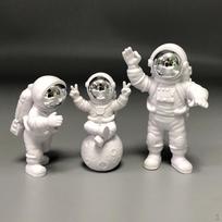 3pcs Astronaut Figurines Miniatures Character Spaceman Outer Space Shelf Collectible sidabras