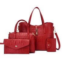 Rankinė Moteriška Mada Moteriška Rankinė per Petį Krokodilo Rašto Rankinė Crossbody Rankinė Trijų dalių Rinkinys Motinos ir Vaikelio Rankinė Nešiojama Rankoje auksas