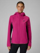 4F Vėjo nepraleidžianti softshell striukė moterims - rožinė XXL