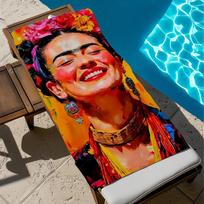 F-frida art Towel Beach Quick Dry Soft Pool K-kahlo-o Towels Gift for Travel Gym Shower Camping sports STJ40x70CM black