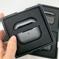 Prabangi apsauginė dėkliukas Airpods Pro 2 kartos ausinėms, pagamintas iš 3K tikro anglies pluošto AirPods 4 gray