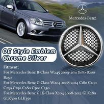 Priekinės grotelės Žvaigždės emblemos Logotipas Mercedes Benz B W245 C W204 C300 C250 GLK X204 GLK300 GLK350 AK2 black