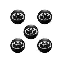5/10 vnt. Automobilio nuotolinio rakto emblema Metalo logotipas Lipdukai Toyota Hilux Corolla RAV4 Camry Highlander Yaris Cross Prado C-HR QV7 black
