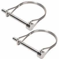2PCS 304 Stainless Steel Safety Coupler Pin Silver Trailer Coupler Pin Practical PTO Pin 5mm x 50mm gray