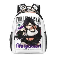 Tifa Lockhart FF7 Retro Final Fantasy 7 Student Backpack School Bag Hiking Daypack for Boys Girls Fashion Bookbag Shoulder Bags One Size gray