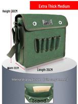 Large Multi-functional Canvas Electrician Tool Bag - Thickened, Wear-resistant, Portable Woodworking Bag gray