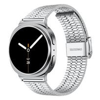 7-link stainless steel bracelet for Samsung Watch 8 (40/44/46mm),  double security clasp sidabras