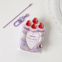2 Inch Strawberry Cake Photocard Album Kpop Photocard Binder Love Heart Hollow Out Photo Card Holder Book 32 Pockets With Heart A1 white