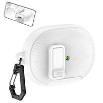 New for Huawei FreeBuds Pro 5 PU Leather Case with Phone Stand Switch Lock Headphones Cover Shockproof Protective Sleeve For HW FreeBuds Pro5 white