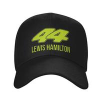 Unisex Baseball Hats lewis hamilton 44 Outdoor Streetwear Summer Sports Baseball Caps Hip Hop Cap Casquette Hats One Size black