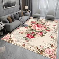 Prabangus Vintažinis Gėlių Rašto Plotinis Kilimas Neslystantis Skalbiamas Mašinoje Grindų Kilimėlis Svetainei Miegamajam Biuro Dekorui Skalbiamas Kilimas 120x160cm gray