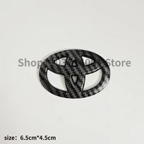 Nemontuojami vairo logotipo lipdukai automobilių ženklams, skirti Toyota RAV4 Corolla Camry Yaris Vios Hilux Prius CHR Aksesuarai 6.5X4.5cm sidabras
