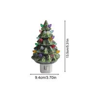 Christmas Tree Nightlight Retro Ambient Lighting Christmas Tree Plug In Light Wall Decor For Bedroom Living Room Nursery gray