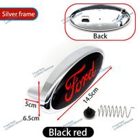 14,5cm Automobilio logotipas Priekinis variklio dangtis Galinės bagažinės ženklelis ABS emblema Ford Mondeo Focus Fusion MK2 MK4 F150 F250 priedams white