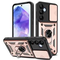 Karinis šarvuotas dėklas Samsung Galaxy A56 A36 A26 A16 5G A55 A35 A25 A15 dangtelis atsparus smūgiams, itin tvirtas, su žiedu-stovu Galaxy A15 5G 4G raudona