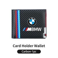 BAGW4 2026 Automobilio lipdukas Kortelių laikiklis Vyriškos piniginės Rfid Juoda anglies pluošto odinė piniginė Dovanos BMW E46 E90 E60 F10 E39 F30 E36 F20 E8 gray