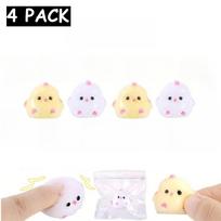 4/10/20 Pack Mini Taba Squishies Chick Sensory Fidget Toy Soft Small Cute Random Color Party Favor for Kids beige