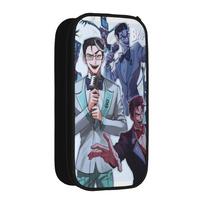 R-Radiostatic Vox Alastor  Pencil Case Double Layer Large Capacity Office Supplies  Pen Case Perfect Gifts (as the picture,L) gray