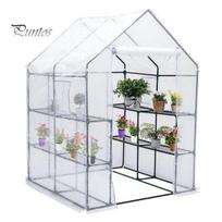 Environmentally Friendly Greenhouse Cover 143x143x195CM Green House PE Waterproof Replacement with Door Thermal Insulation & Rainproof Greenhouses gryna