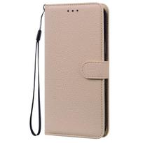 PU odos atlenkiamas piniginės tipo dėklas telefonui Xiaomi POCO X3 Pro, X3 NFC, su lychee tekstūra, kortelių laikikliu, stoveliu, riešo dirželiu, apsauginiu dangteliu POCO X3 Pro blue