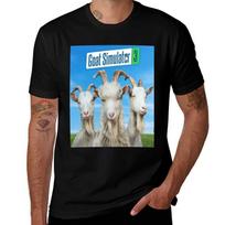 Goat Simulator T-Shirt Sweat Absorbing Sports Tee Shirt L gray