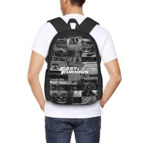 Fast And Furious Is History Of Legend Student Backpack School Bag Hiking Travel Daypack for Men Women Bookbag Shoulder Bags One Size black