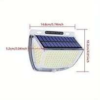 160 LED saulės energijos sieninis šviestuvas, 3 režimai, lauko sodo dekoravimas, atsparus vandeniui, saulės šviesa, FLSTAR FIRE judesio jutiklis, tvoros, vejos šviestuvai 1pcs white