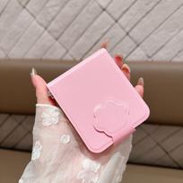 Samsung ZFlip7 Solid Color Mobile Phone Case 6/7FE Creative Cat Claw Notebook W25 Folding Leather Pattern Protective Case Samsung Z Flip7 orange